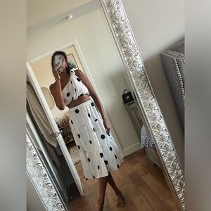 Polka Dot Midi Skirt & Top Set - NWOT